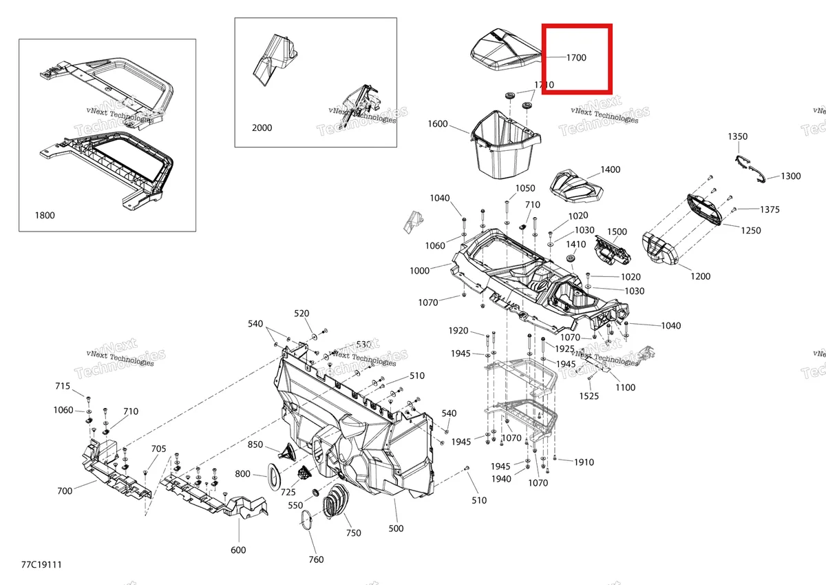 Деталь 715005847 на схеме узла 2019 Can-Am MAVERICK TRAIL 1000 - DPS - T2B SERIES Cab - Dash Section