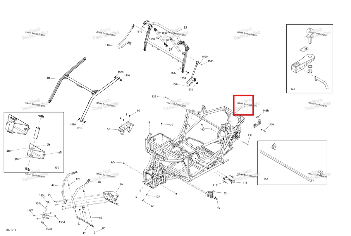 Деталь 715005859 на схеме узла 2019 Can-Am MAVERICK TRAIL 1000 - DPS - T2B SERIES Frame