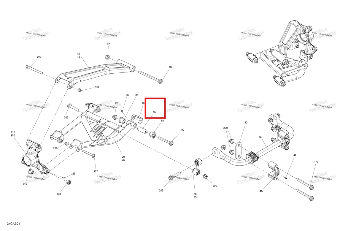 Деталь 715006129 на схеме узла 2021 Can-Am Maverick Trail 800 - BASE DPS Suspension - Rear - Built Before January 17Th 2021