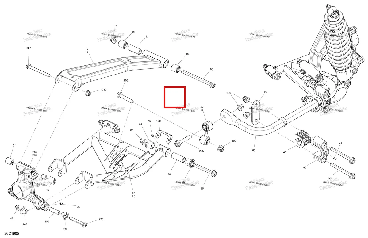 Деталь 715006133 на схеме узла 2019 Can-Am Maverick Sport 1000R - XMR Rear Suspension - 1000R Efi - Package Xmr
