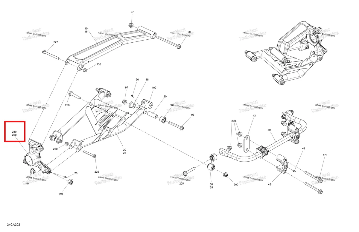Деталь 715006137 на схеме узла 2021 Can-Am Maverick Sport 1000 - BASE Suspension - Rear - Built Before January 17Th 2021