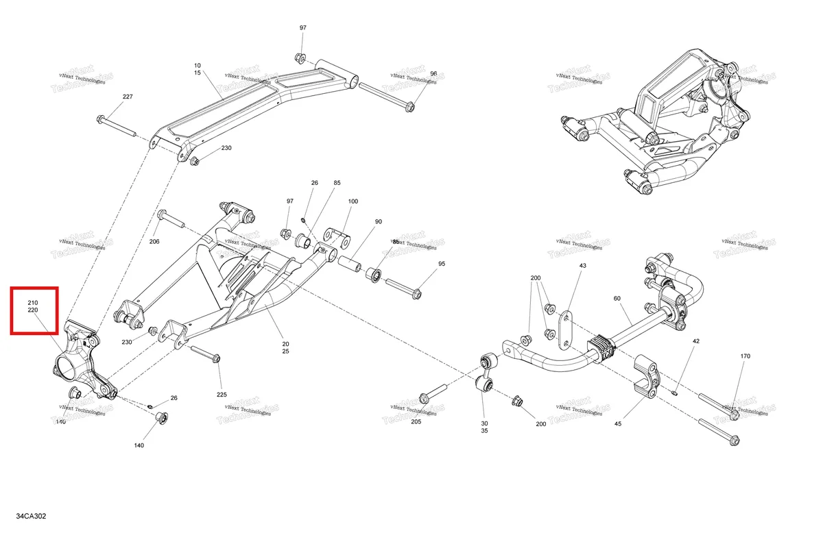 Деталь 715006138 на схеме узла 2021 Can-Am Maverick Sport 1000 - BASE Suspension - Rear - Built Before January 17Th 2021