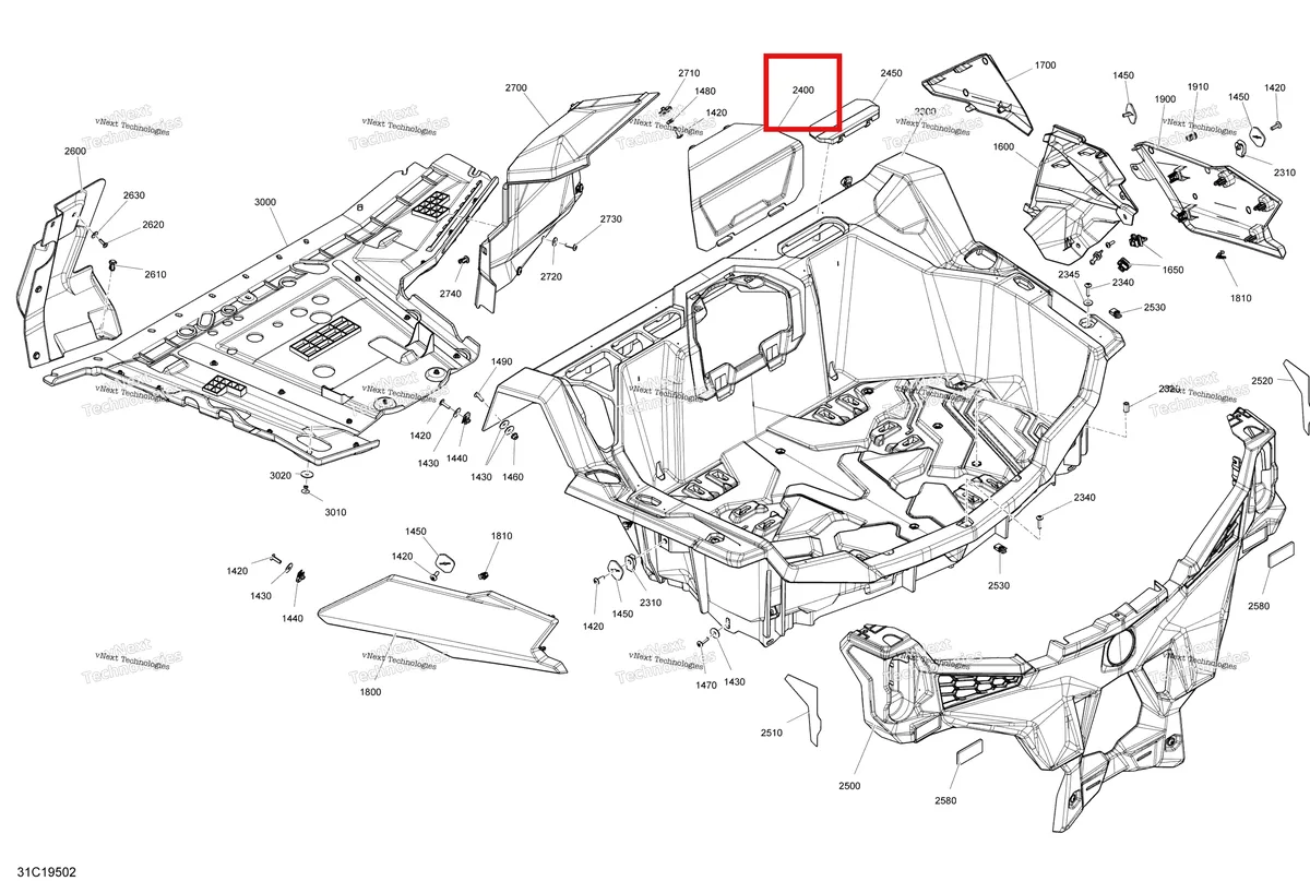 Деталь 715006152 на схеме узла 2019 Can-Am Maverick Sport MAX 1000R - DPS - T1B Series Body - Rear Parts - Red