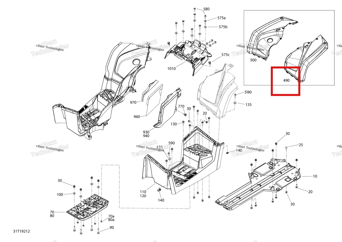 Деталь 715006165 на схеме узла 2019 Can-Am Outlander MAX 6X6 - 450 EFI - T3 Body And Accessories 6X6 - 450 Efi - Squadron Green - Middle
