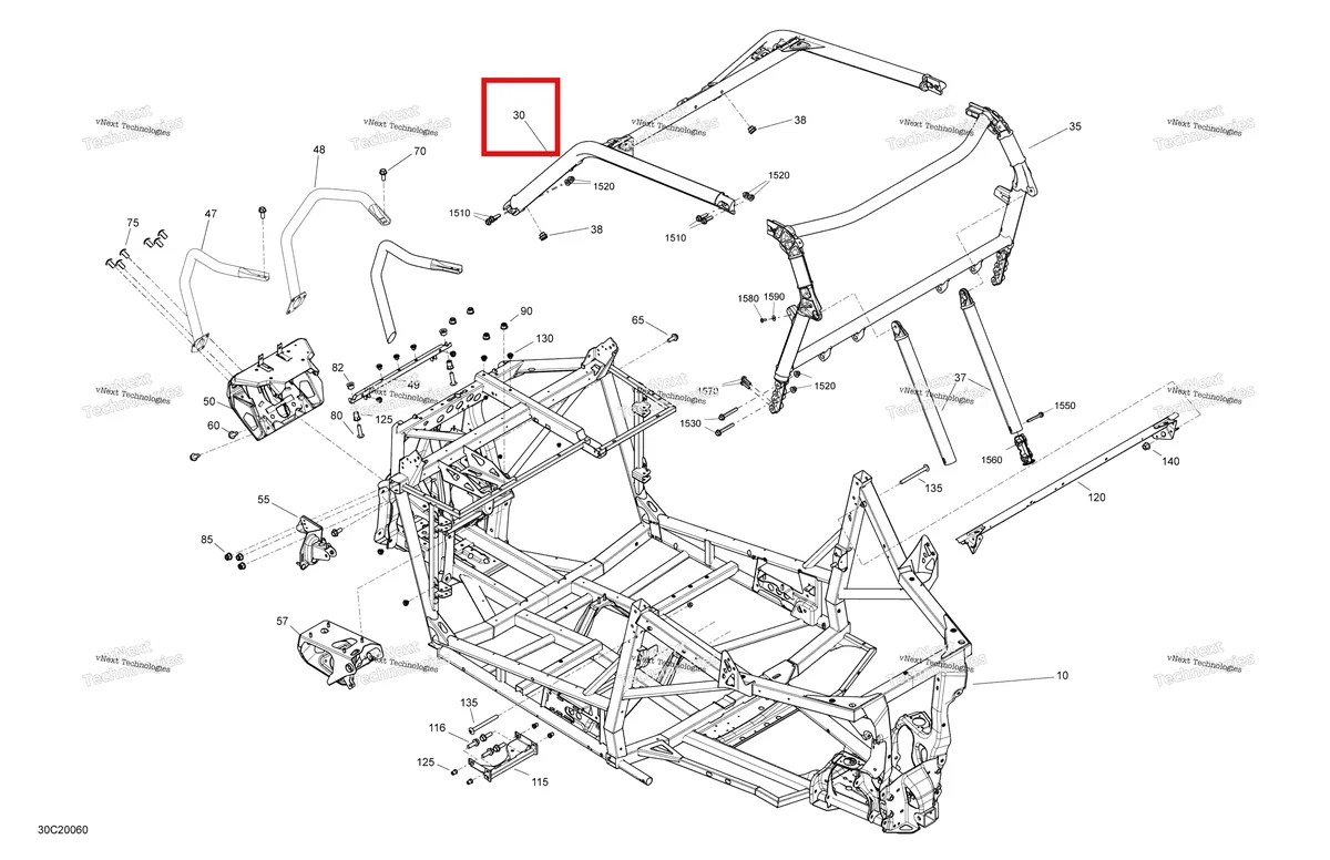 Деталь 715006214 на схеме узла 2020 Can-Am Maverick Sport 1000 - BASE Frame