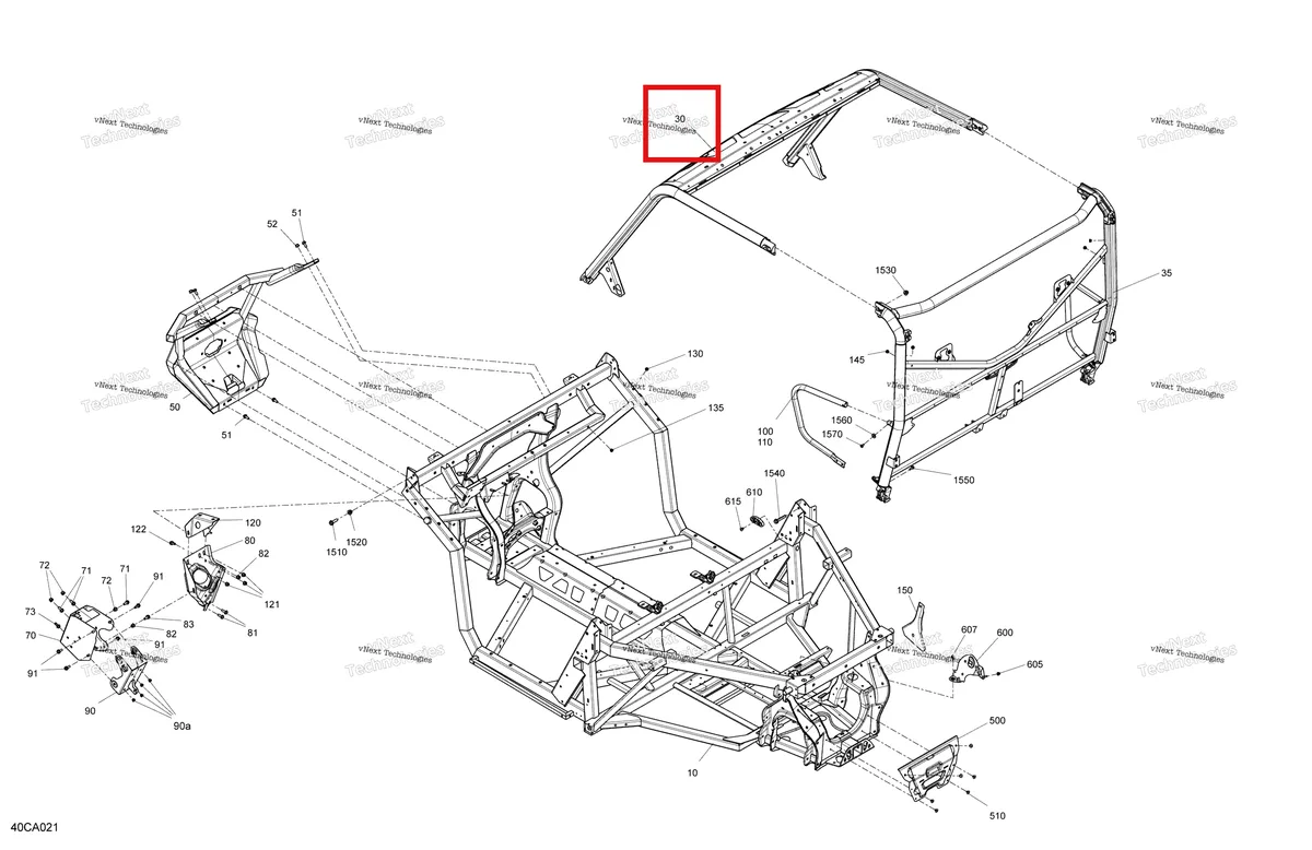 Деталь 715006528 на схеме узла 2021 Can-Am Traxter HD8 - DPS - CE Frame - System