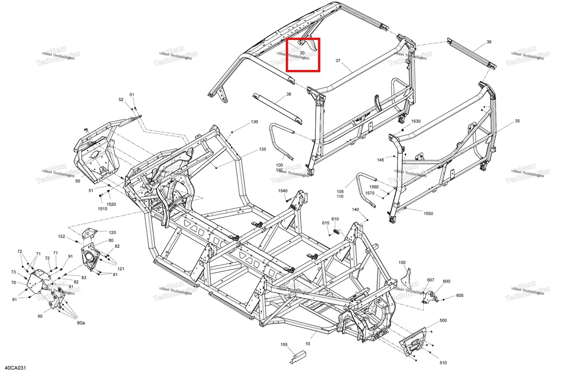 Деталь 715006530 на схеме узла 2021 Can-Am Traxter MAX HD8 - DPS - CE Frame - System