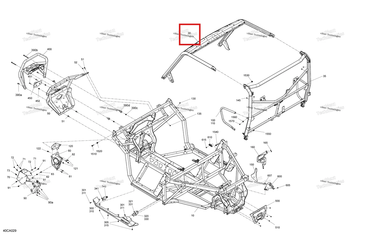 Деталь 715006531 на схеме узла 2021 Can-Am Traxter HD10 - XMR - CE Frame - System
