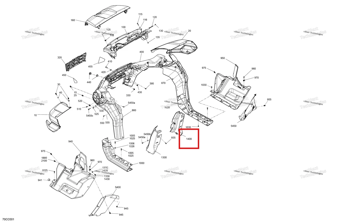 Деталь 715006543 на схеме узла 2023 Can-Am Traxter HD9 - DPS - CE Body - System