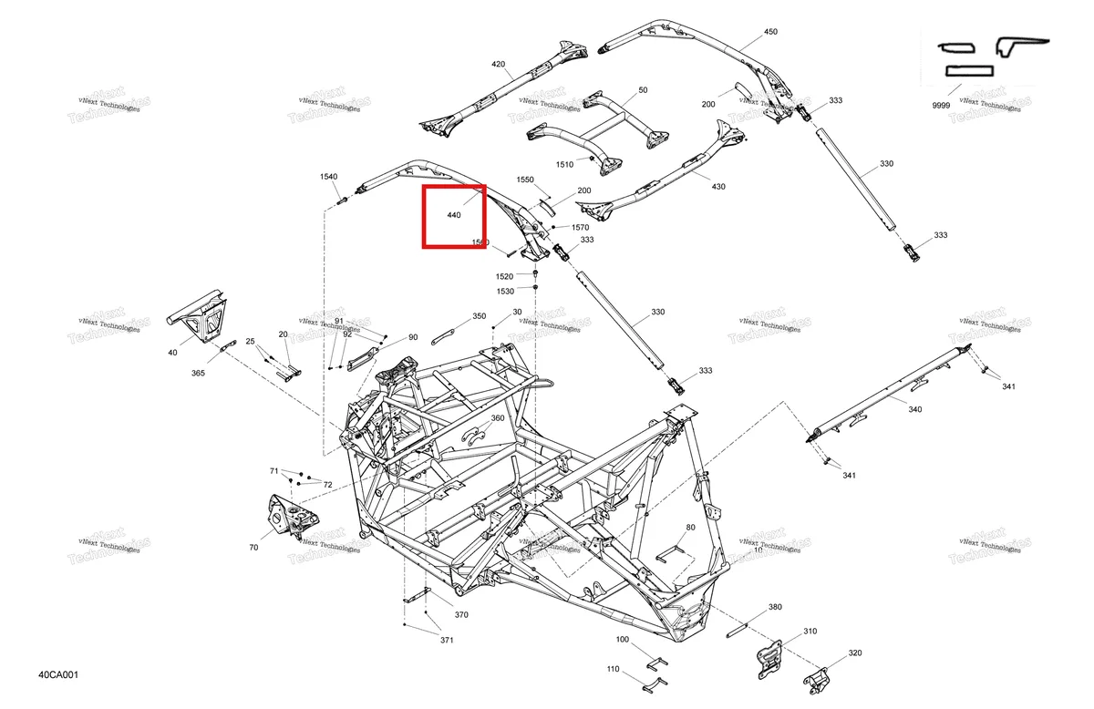 Деталь 715006558 на схеме узла 2021 Can-Am Maverick Turbo - DS Frame - System