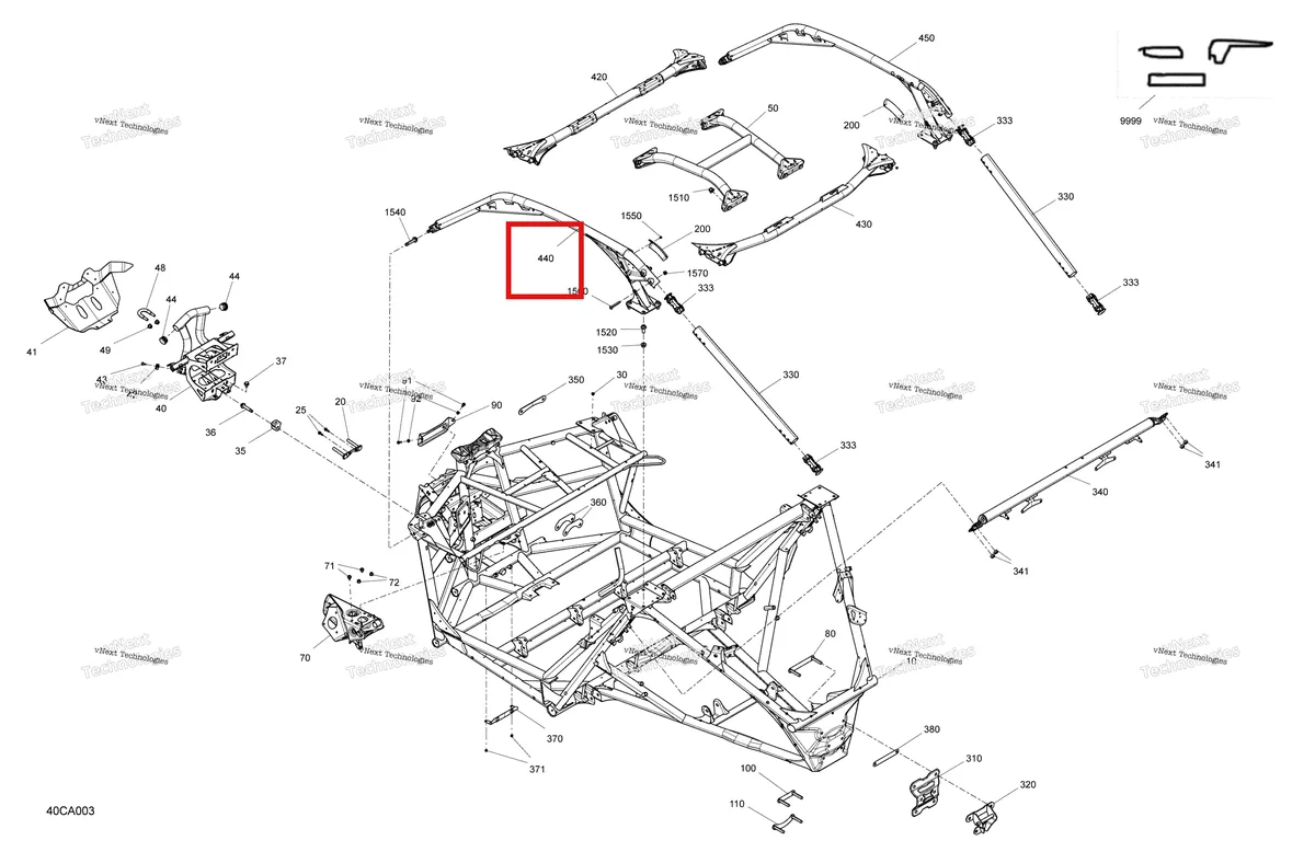 Деталь 715006566 на схеме узла 2021 Can-Am Maverick Turbo RR - XMR Frame - System