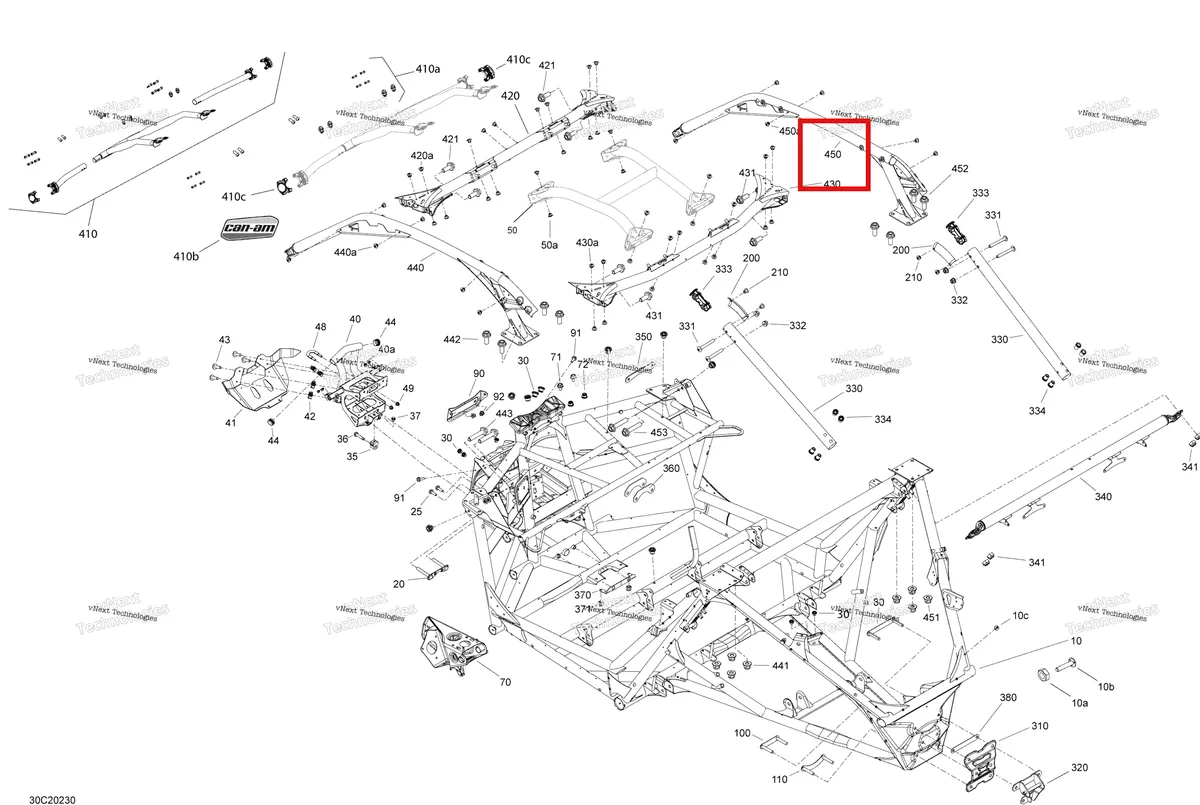 Деталь 715006572 на схеме узла 2020 Can-Am Maverick Turbo RR - XRC Frame