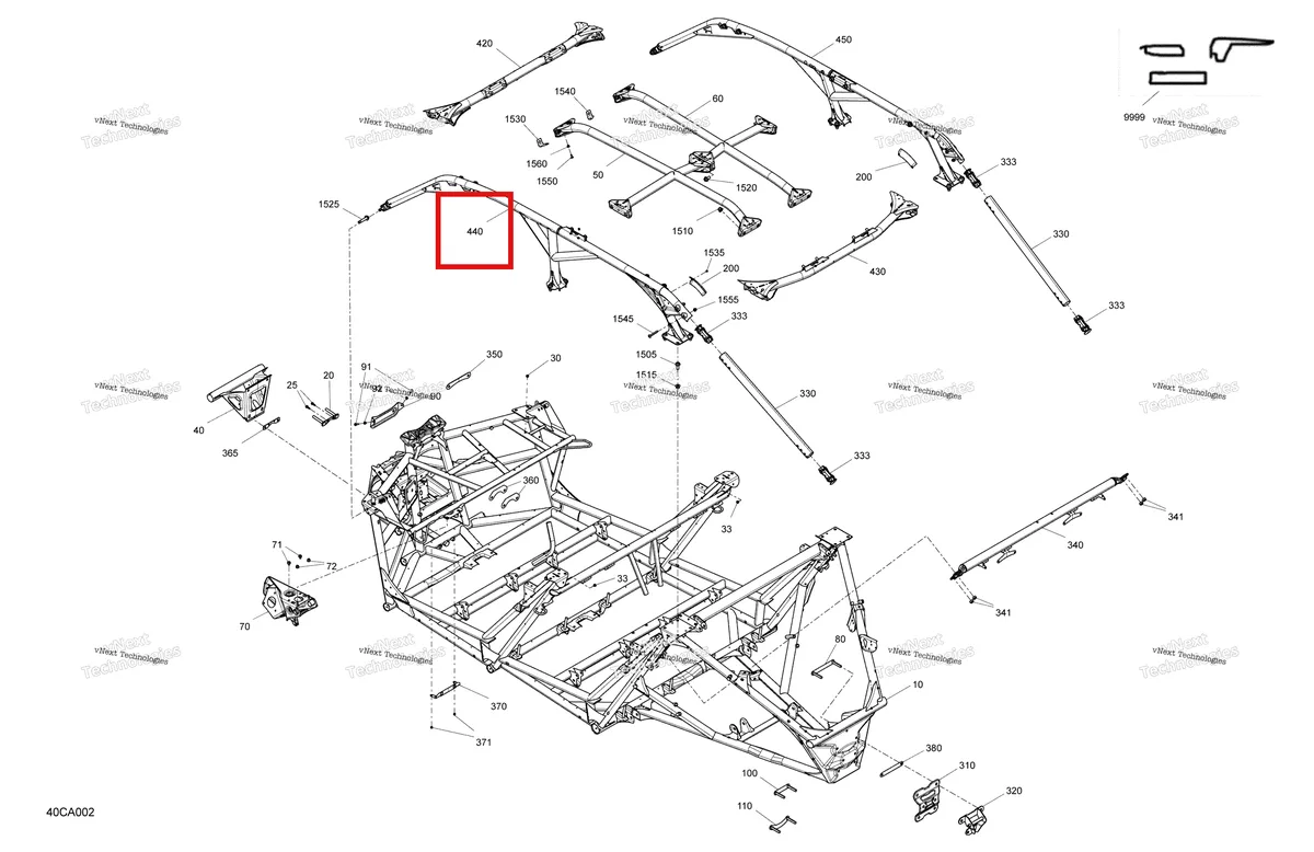 Деталь 715006574 на схеме узла 2021 Can-Am Maverick MAX Turbo - DS Frame - Components