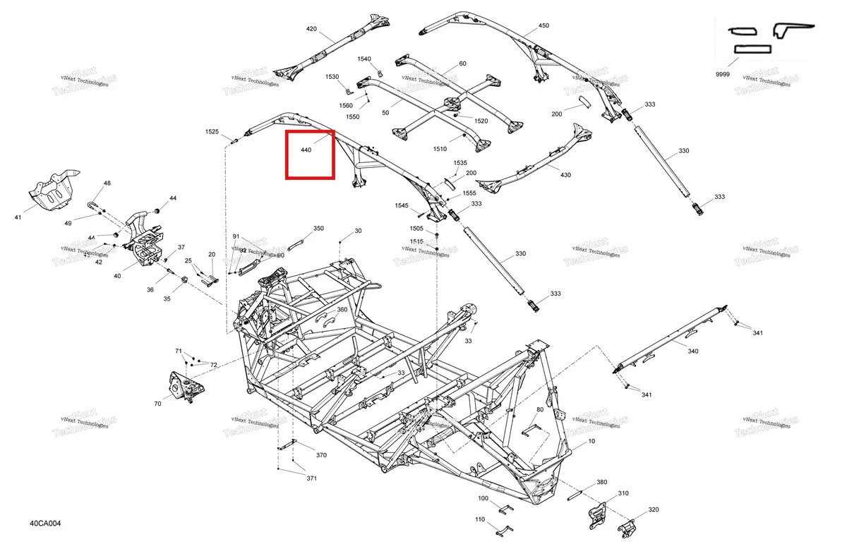 Деталь 715006582 на схеме узла 2021 Can-Am Maverick MAX Turbo RR - XMR Frame - System