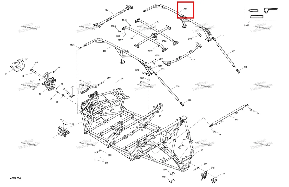Деталь 715006584 на схеме узла 2021 Can-Am Maverick MAX Turbo RR - XMR Frame - System