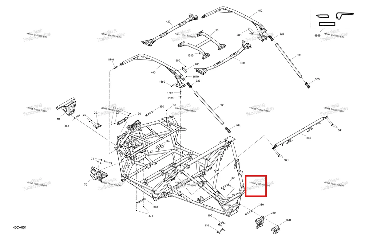 Деталь 715006598 на схеме узла 2021 Can-Am Maverick Turbo - DS Frame - System