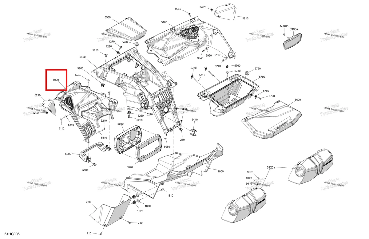 Деталь 715006645 на схеме узла 2023 Can-Am Maverick MAX Turbo RR - XRS Smart Shock - CE Cab Interior - Dashboard