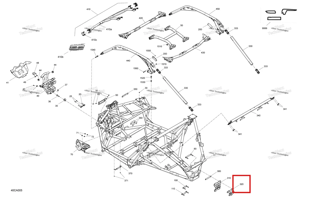Деталь 715006661 на схеме узла 2021 Can-Am Maverick Turbo RR - XRC - CE Frame - System