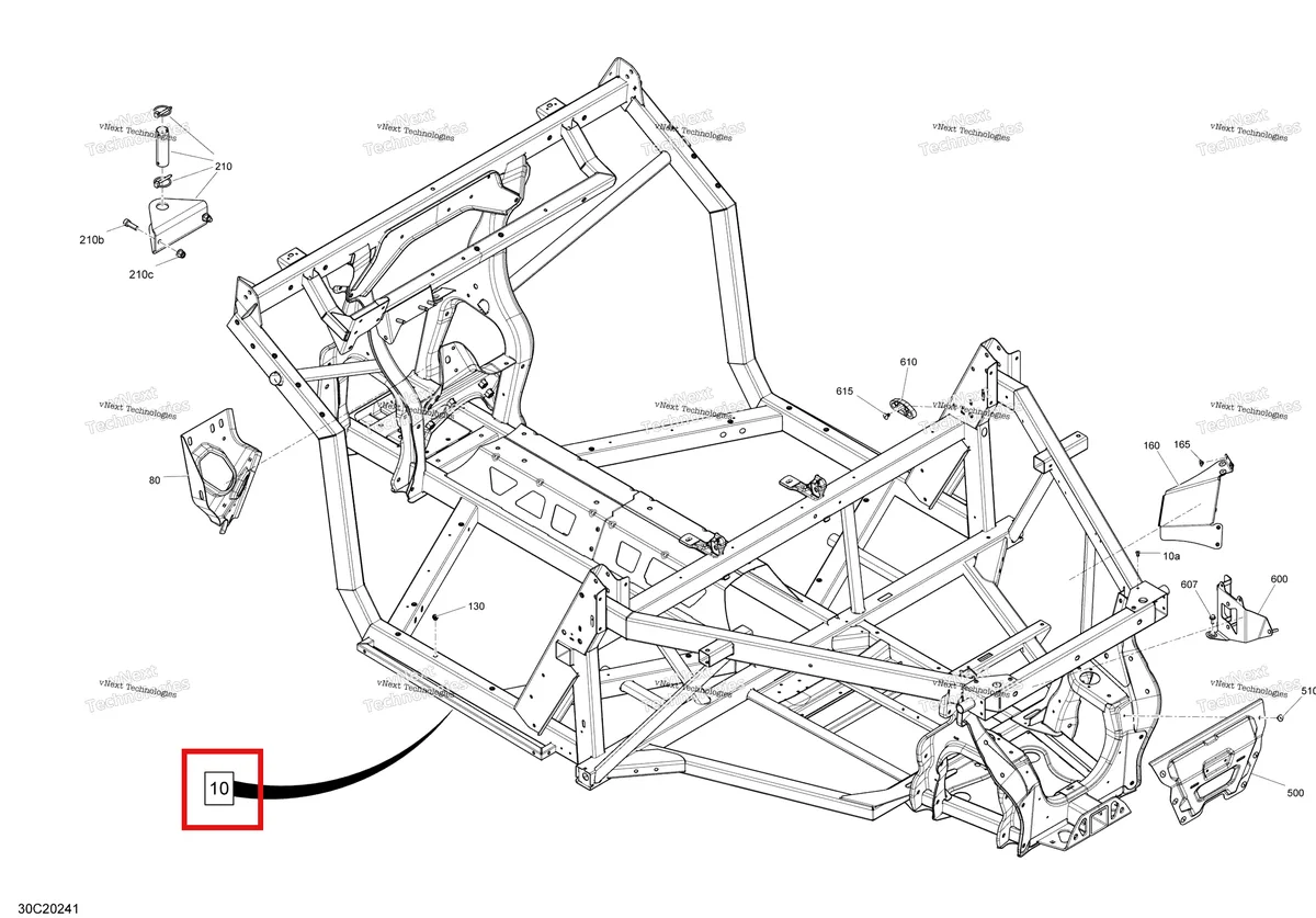 Деталь 715006677 на схеме узла 2020 Can-Am Defender HD8 Frame