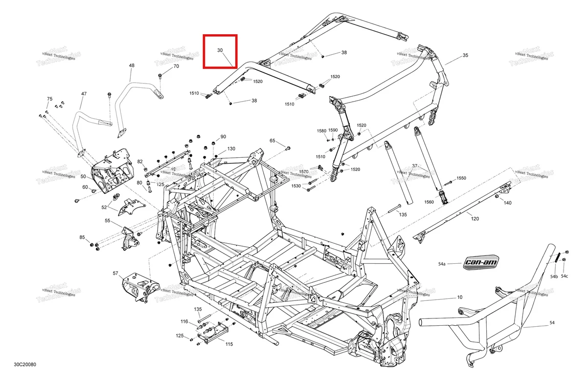Деталь 715006750 на схеме узла 2020 Can-Am Maverick Sport 1000R - XRC Frame