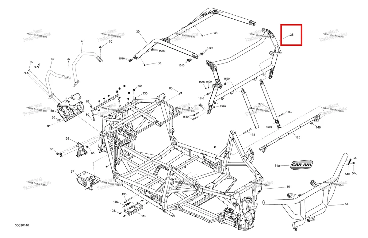 Деталь 715006754 на схеме узла 2020 Can-Am Maverick Sport 1000R - XXC Frame