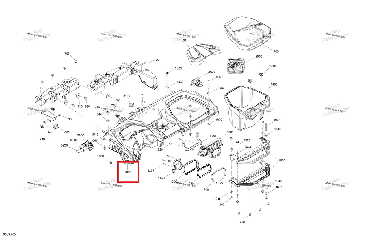 Деталь 715006762 на схеме узла 2021 Can-Am Commander MAX 1000R EFI - DPS XT Body - Cab Interior - Dashboard - Dps