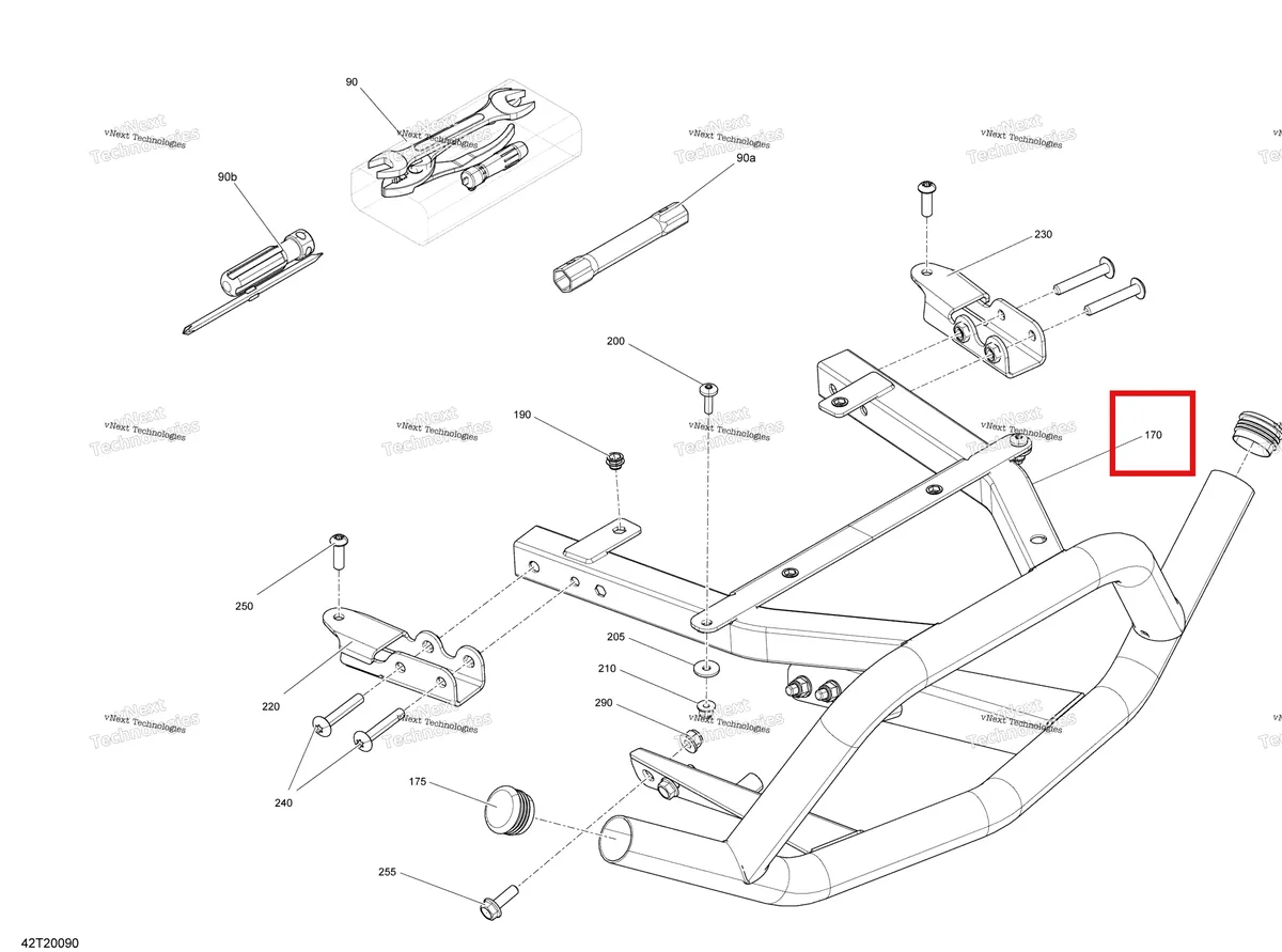 Деталь 715006835 на схеме узла 2020 Can-Am Renegade 1000R EFI - XMR Front Storage Compartment