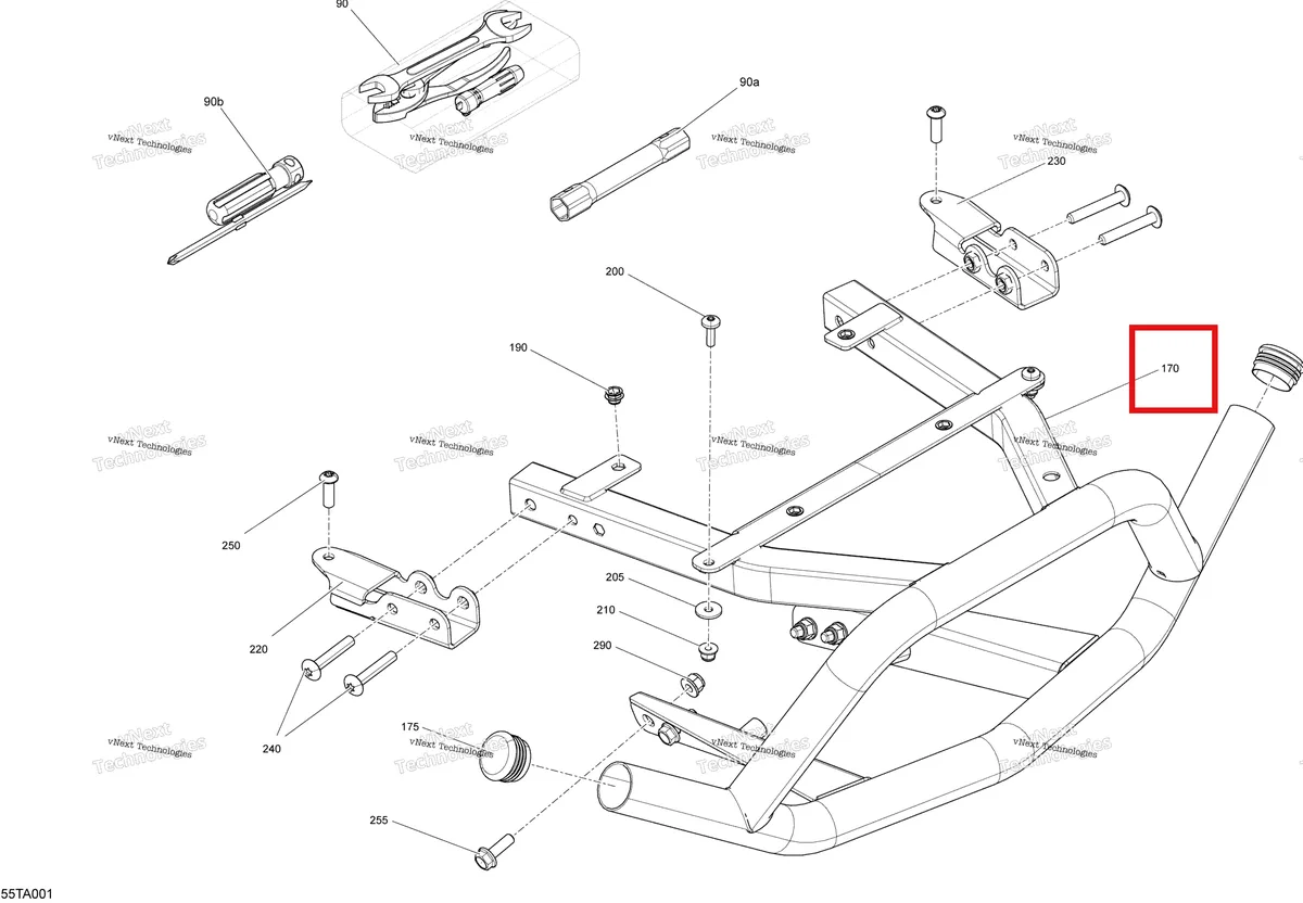 Деталь 715006838 на схеме узла 2021 Can-Am Renegade 1000R EFI - XMR Body - Storage Tray