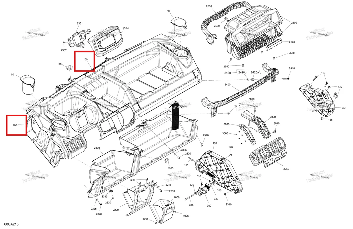 Деталь 715007214 на схеме узла 2021 Can-Am Defender HD5 - BASE DPS Cab Interior - Dashboard