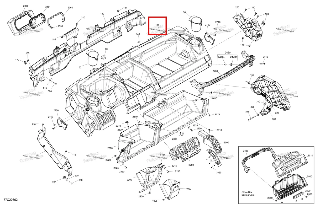 Деталь 715007216 на схеме узла 2020 Can-Am Defender 6X6 HD10 Cab Interior - Dashboard