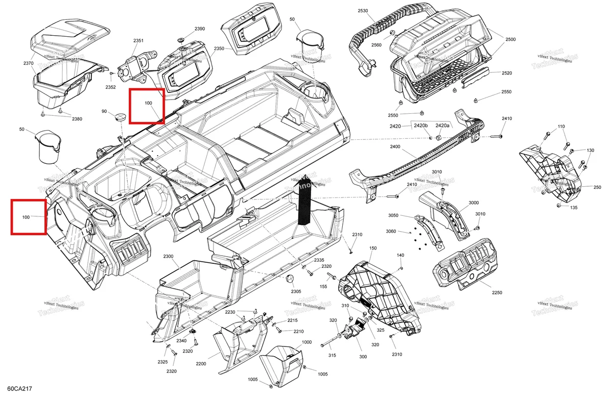 Деталь 715007220 на схеме узла 2021 Can-Am Defender PRO HD10 - DPS XT Cab Interior - Dashboard