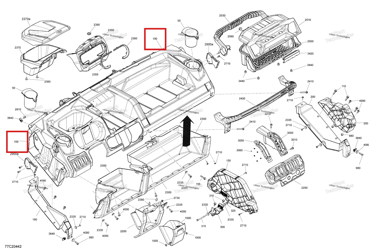 Деталь 715007222 на схеме узла 2020 Can-Am Defender MAX HD10 - XMR Cab Interior - Dashboard