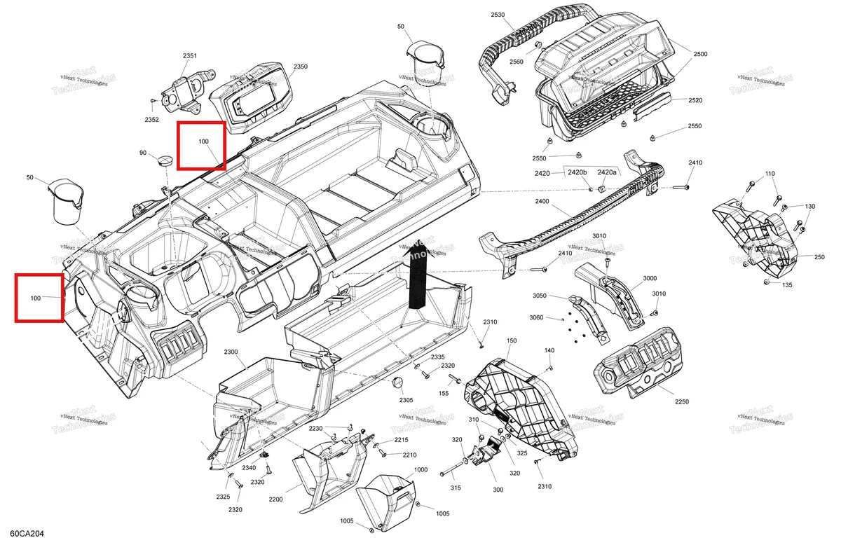 Деталь 715007223 на схеме узла 2021 Can-Am Traxter HD8 - DPS - CE Cab Interior - Dashboard