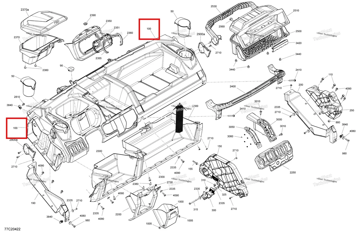 Деталь 715007224 на схеме узла 2020 Can-Am Defender MAX HD8 Cab Interior - Dashboard