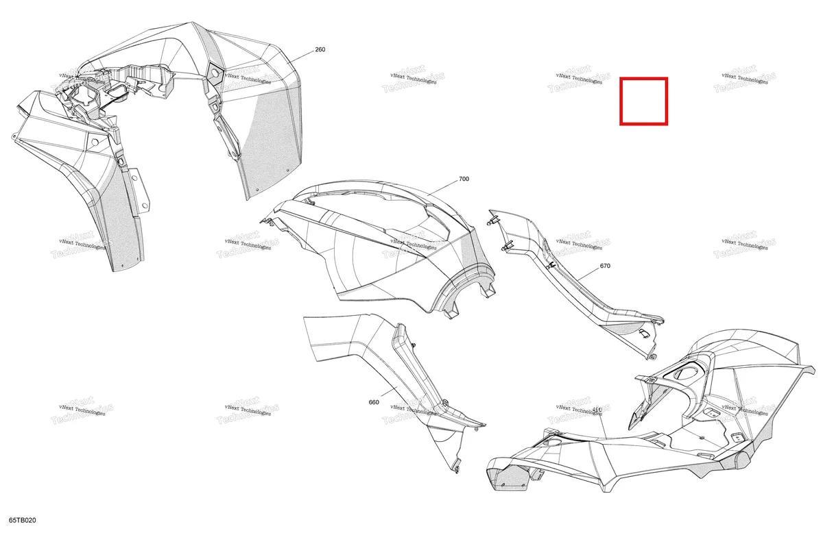 Деталь 715007445 на схеме узла 2022 Can-Am Renegade 570 EFI - STD Body - Fender Kit