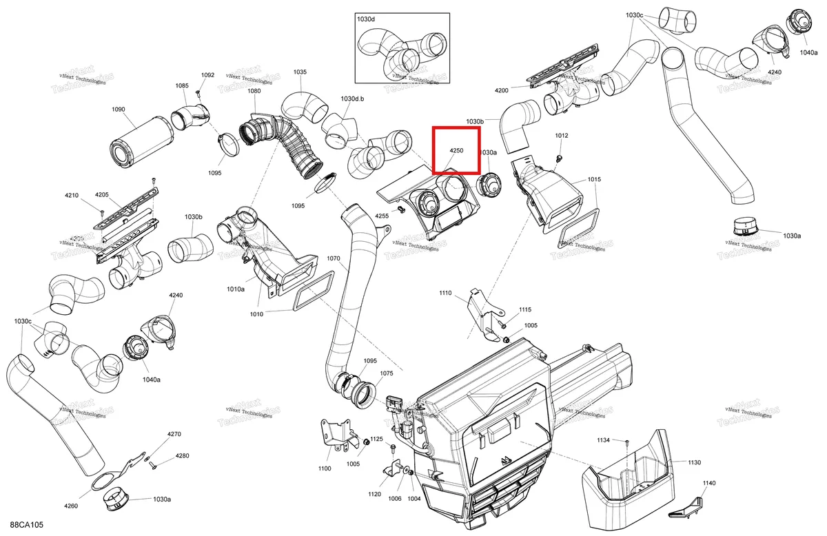Деталь 715007459 на схеме узла 2021 Can-Am Defender MAX HD10 - LTD CAB Body - Enclosure Cab - Air Conditioner System