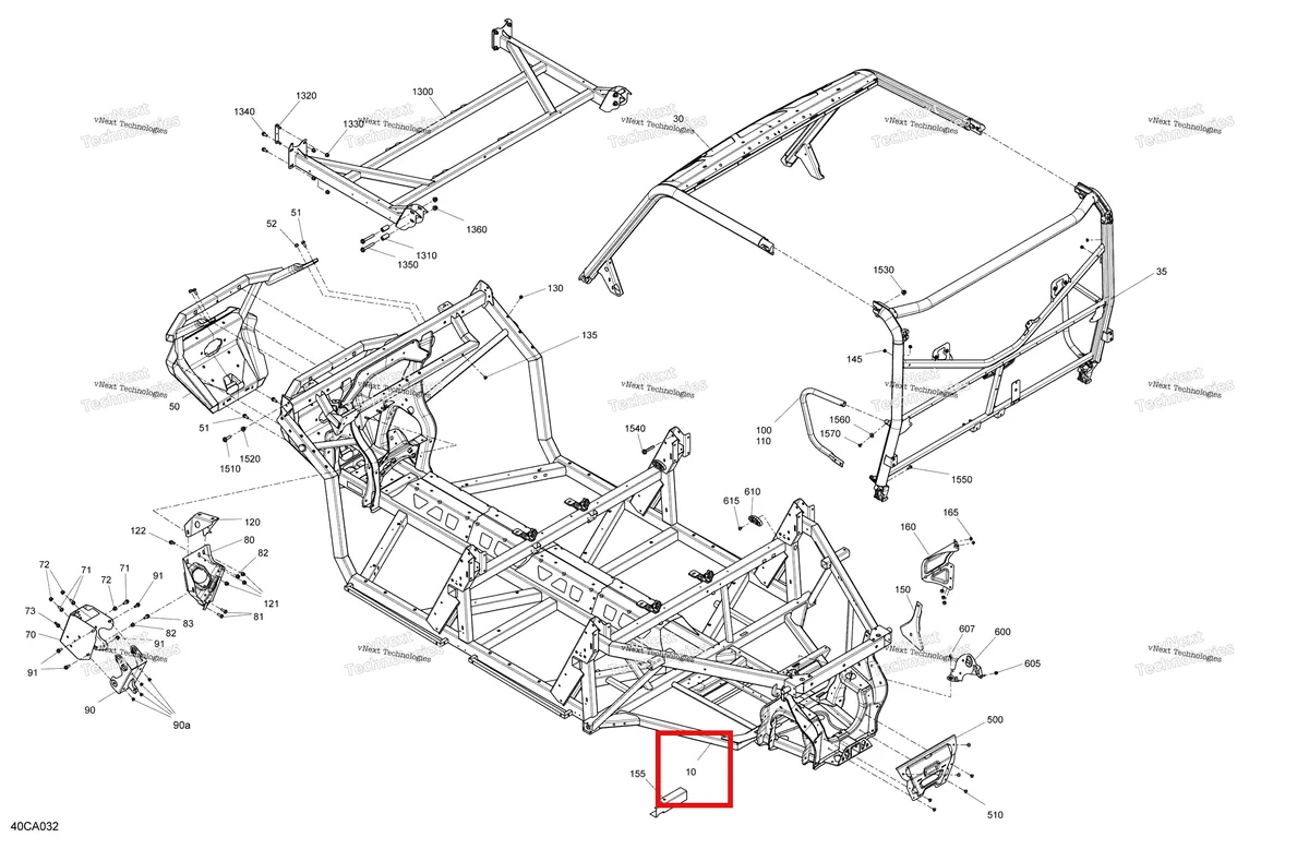 Деталь 715007489 на схеме узла 2021 Can-Am Traxter PRO HD10 - DPS - CE Frame - System