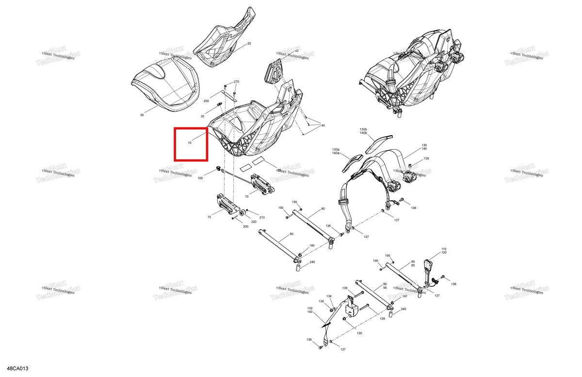 Деталь 715007599 на схеме узла 2021 Can-Am Maverick MAX Turbo RR - XDS XRS Body - Seat