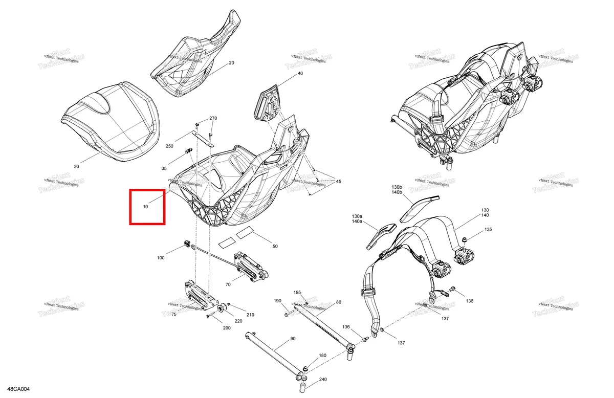 Деталь 715007615 на схеме узла 2021 Can-Am Maverick Turbo RR - XRS - CE Body - Seat
