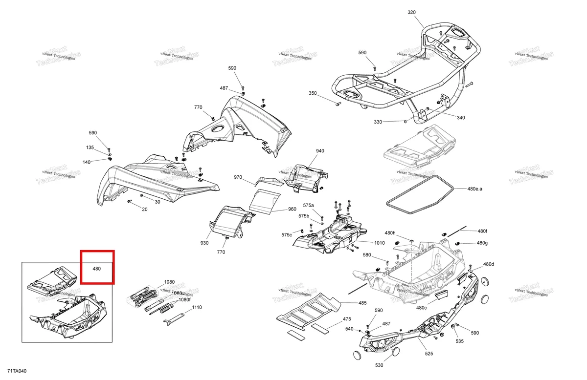 Деталь 715007978 на схеме узла 2021 Can-Am Outlander MAX 570 EFI - STD DPS XT Body - Rear Section