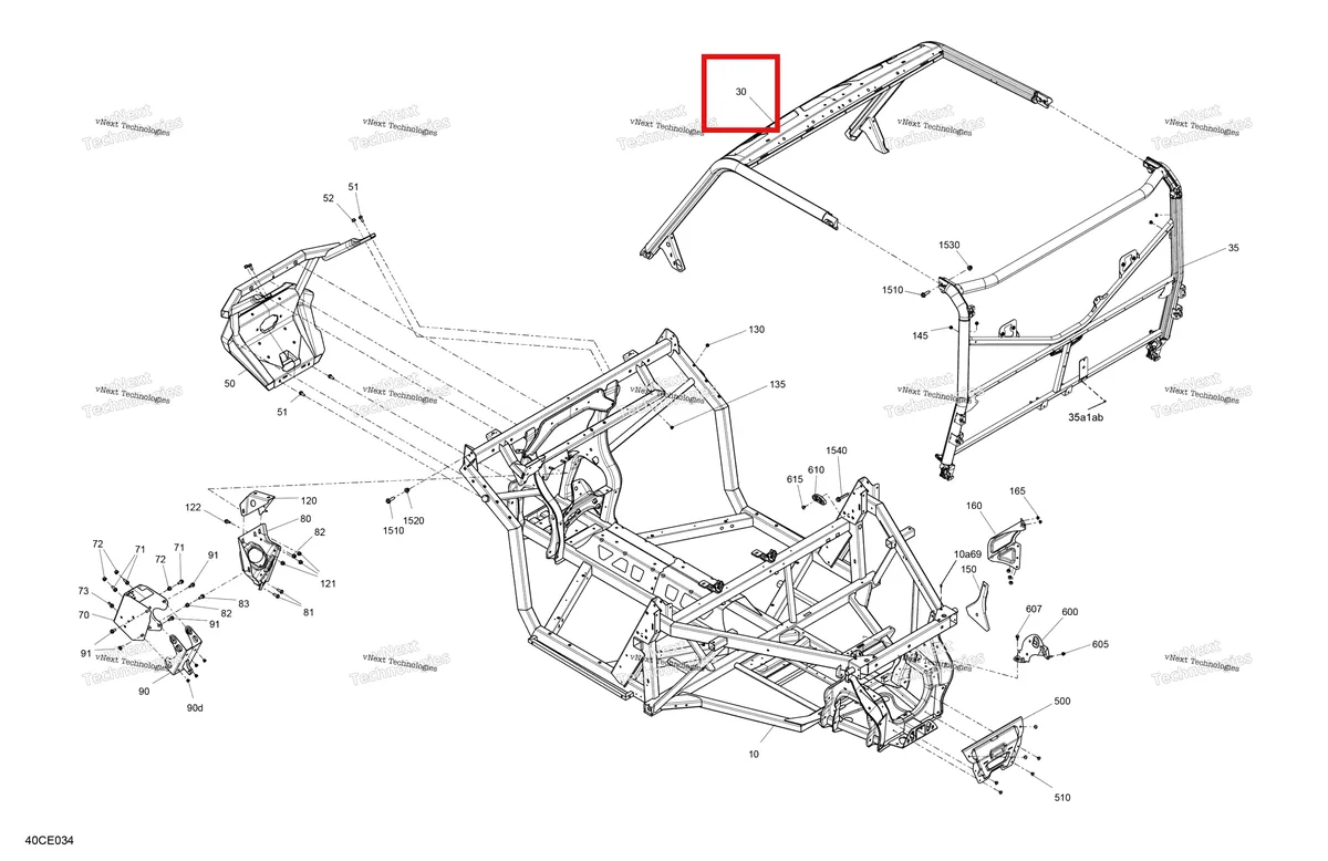 Деталь 715008347 на схеме узла 2025 Can-Am Defender - HD9 - DPS CAB - 8USC - Compass Green - 67