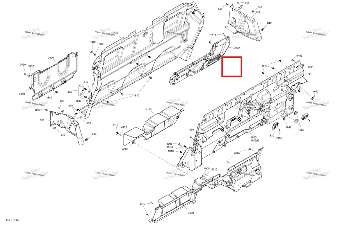 Деталь 715008394 на схеме узла 2026 Can-Am Defender MAX - HD7 - BASE - 8ZTC - Compass Green - 62