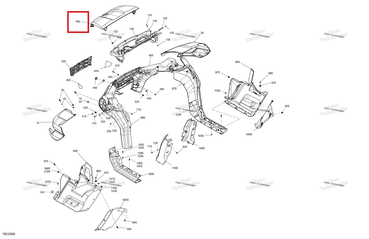 Деталь 715008396 на схеме узла 2023 Can-Am Defender HD10 - LTD CAB Body - System