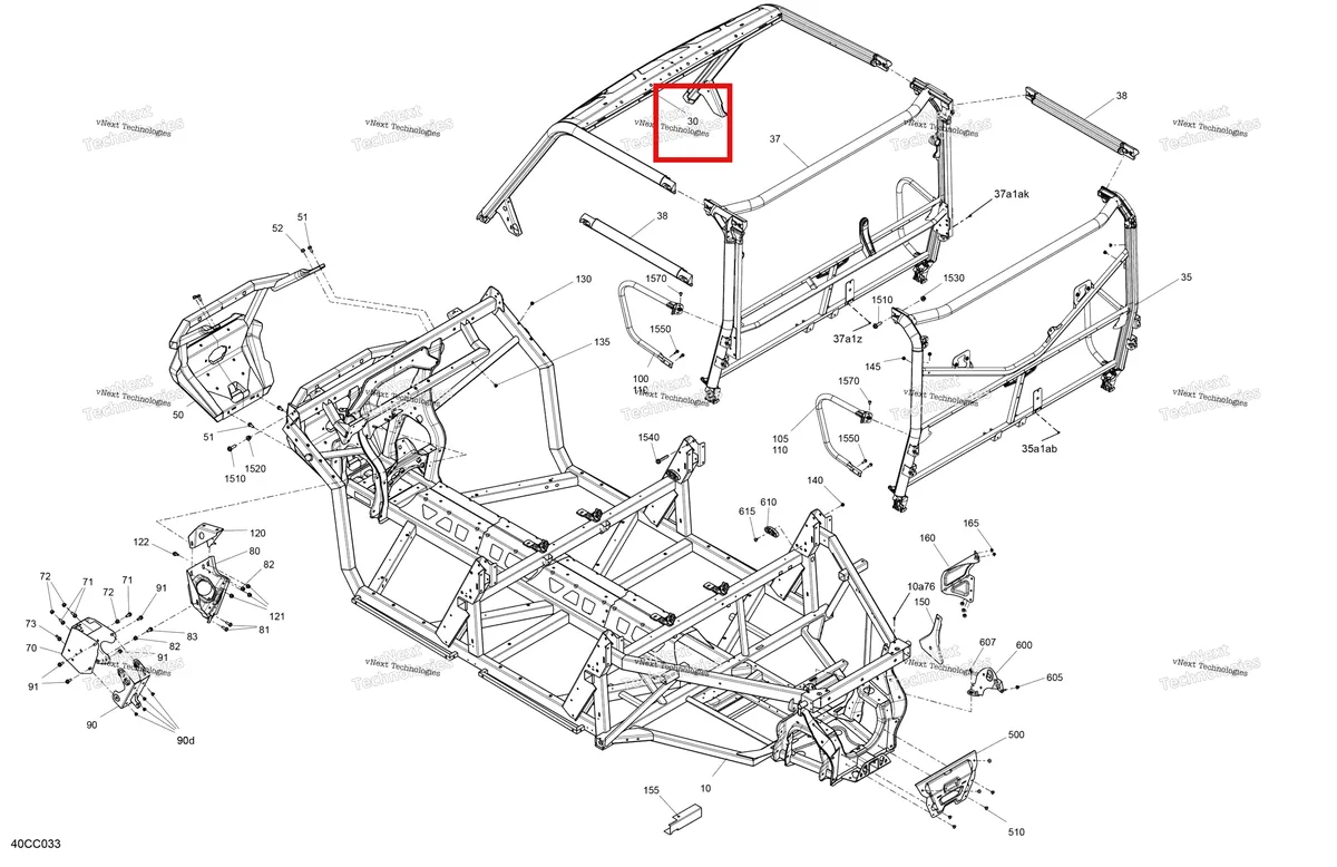 Деталь 715008406 на схеме узла 2023 Can-Am Traxter MAX HD9 - DPS - CE Frame - System