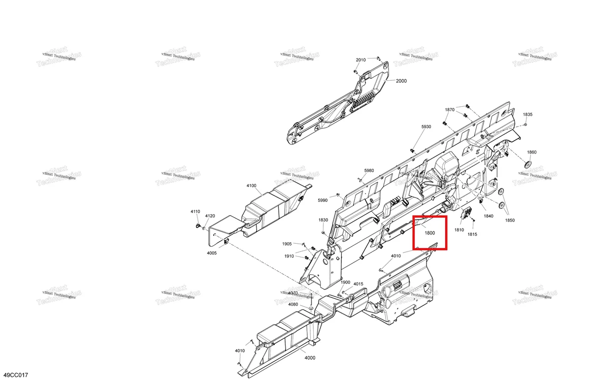 Деталь 715008410 на схеме узла 2023 Can-Am Traxter HD9 - DPS - CE Cab Interior - Back Wall
