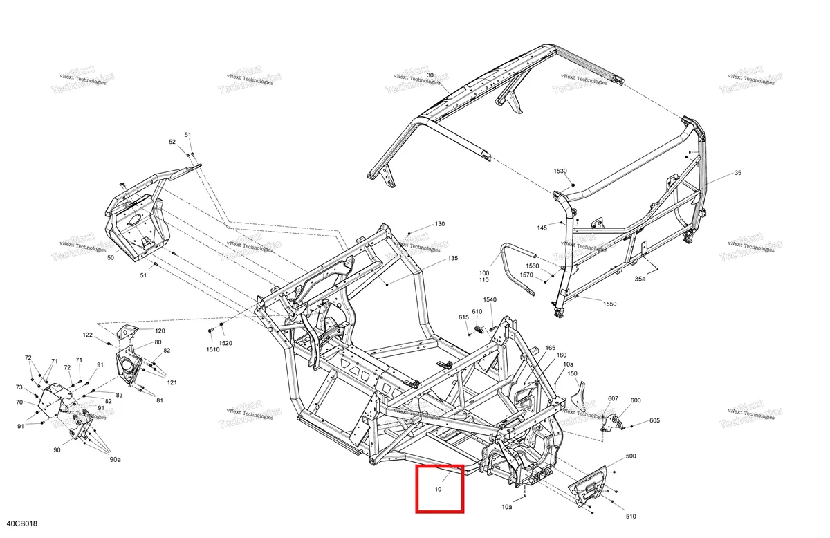 Деталь 715008412 на схеме узла 2022 Can-Am Traxter HD9 - DPS - CE Frame - System