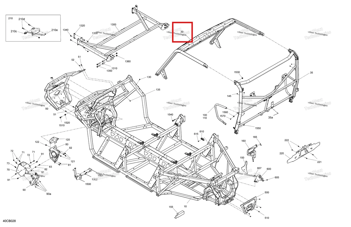 Деталь 715008424 на схеме узла 2022 Can-Am Traxter PRO HD10 - DPS - CE Frame - System
