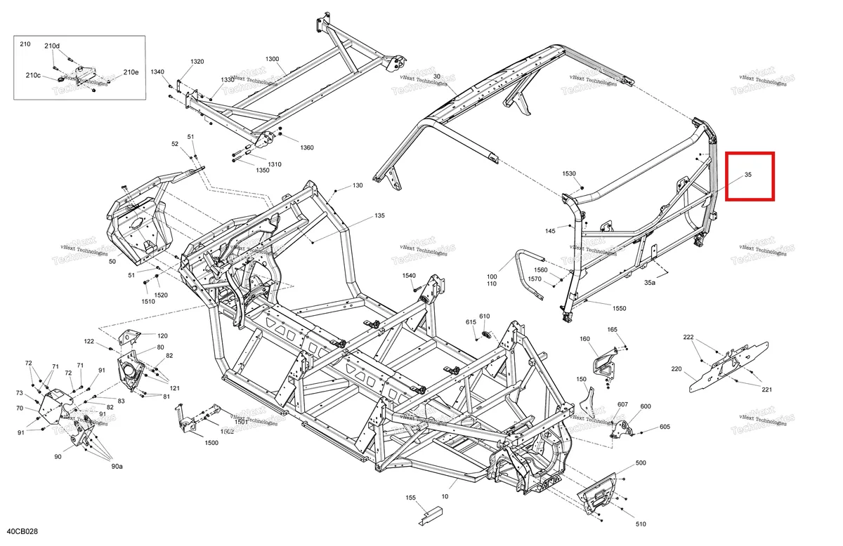 Деталь 715008426 на схеме узла 2022 Can-Am Traxter PRO HD10 - DPS - CE Frame - System