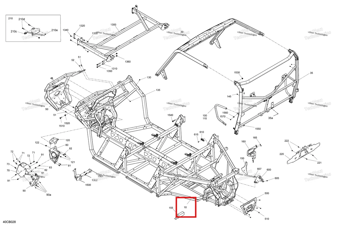 Деталь 715008431 на схеме узла 2022 Can-Am Traxter PRO HD10 - DPS - CE Frame - System