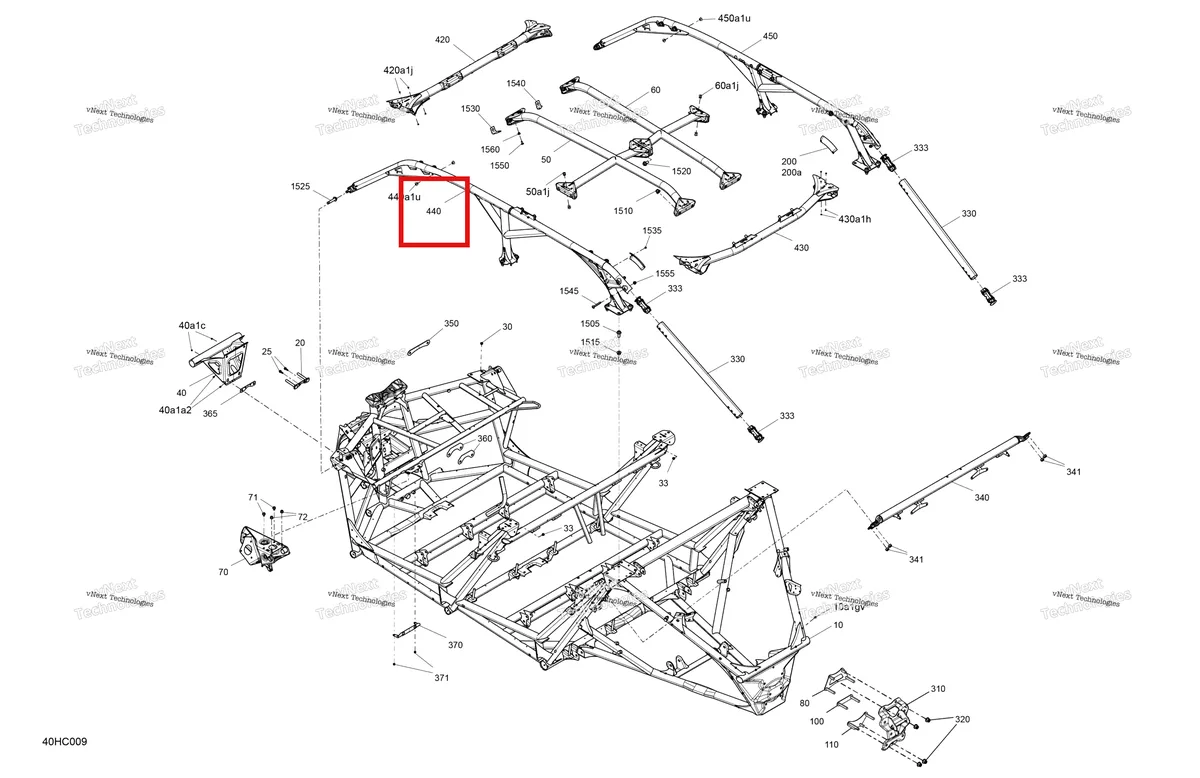 Деталь 715008454 на схеме узла 2023 Can-Am Maverick MAX Turbo RR - XRS STD Frame - System
